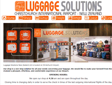 Tablet Screenshot of luggagesolutions.co.nz